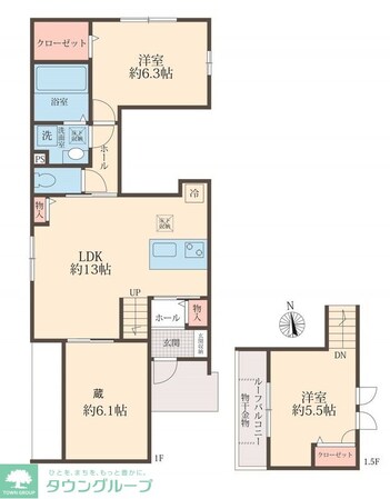 COLORS WING-A Aの物件間取画像
